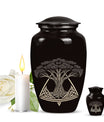 10-inch classic catholic cremation urn for human ashes, 
