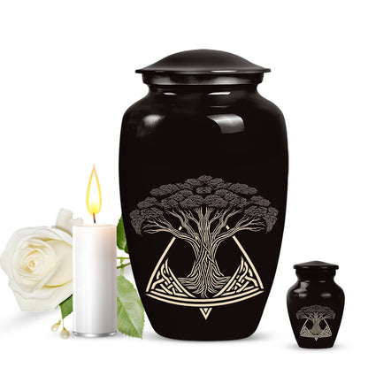 10-inch classic catholic cremation urn for human ashes, 