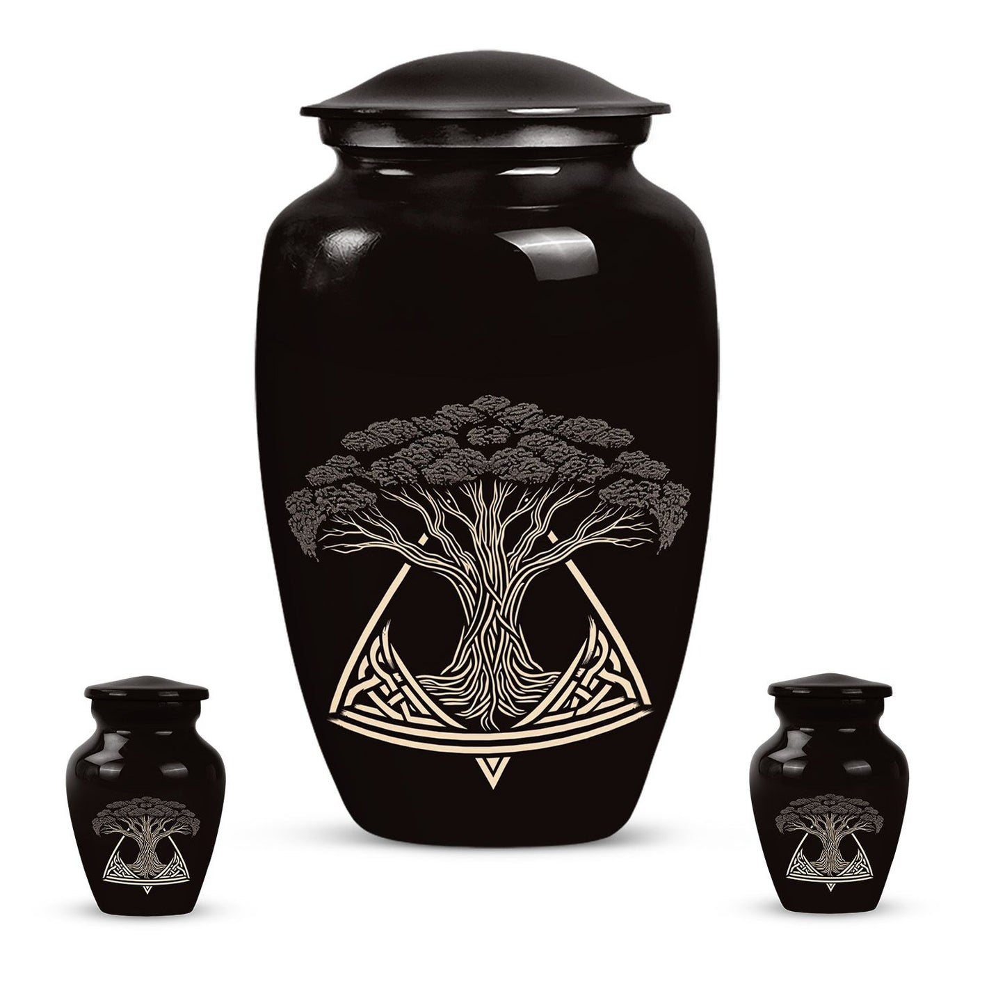 10-inch classic catholic cremation urn for human ashes, 