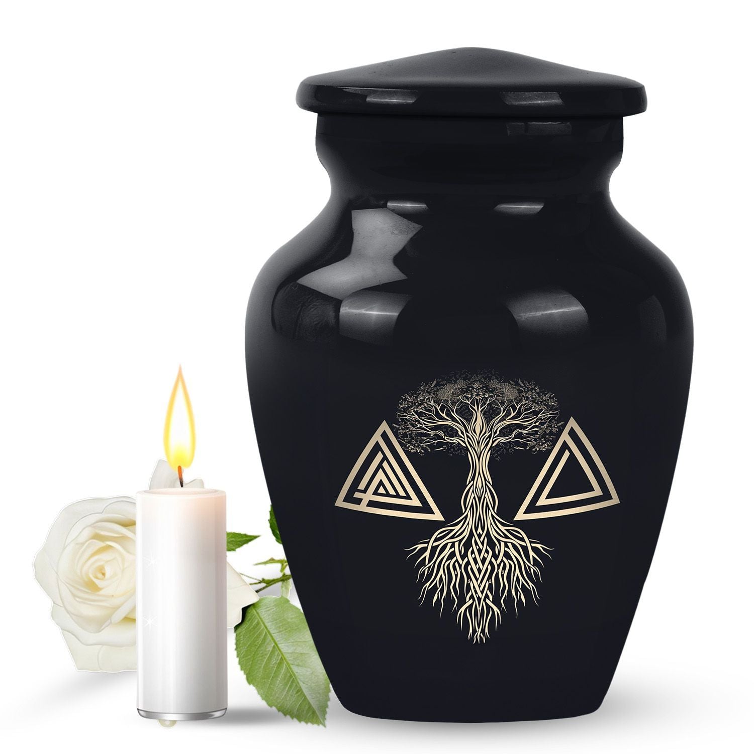 catholic funeral urn for adult human ashes