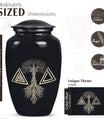 catholic funeral urn for adult human ashes