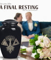 catholic funeral urn for adult human ashes