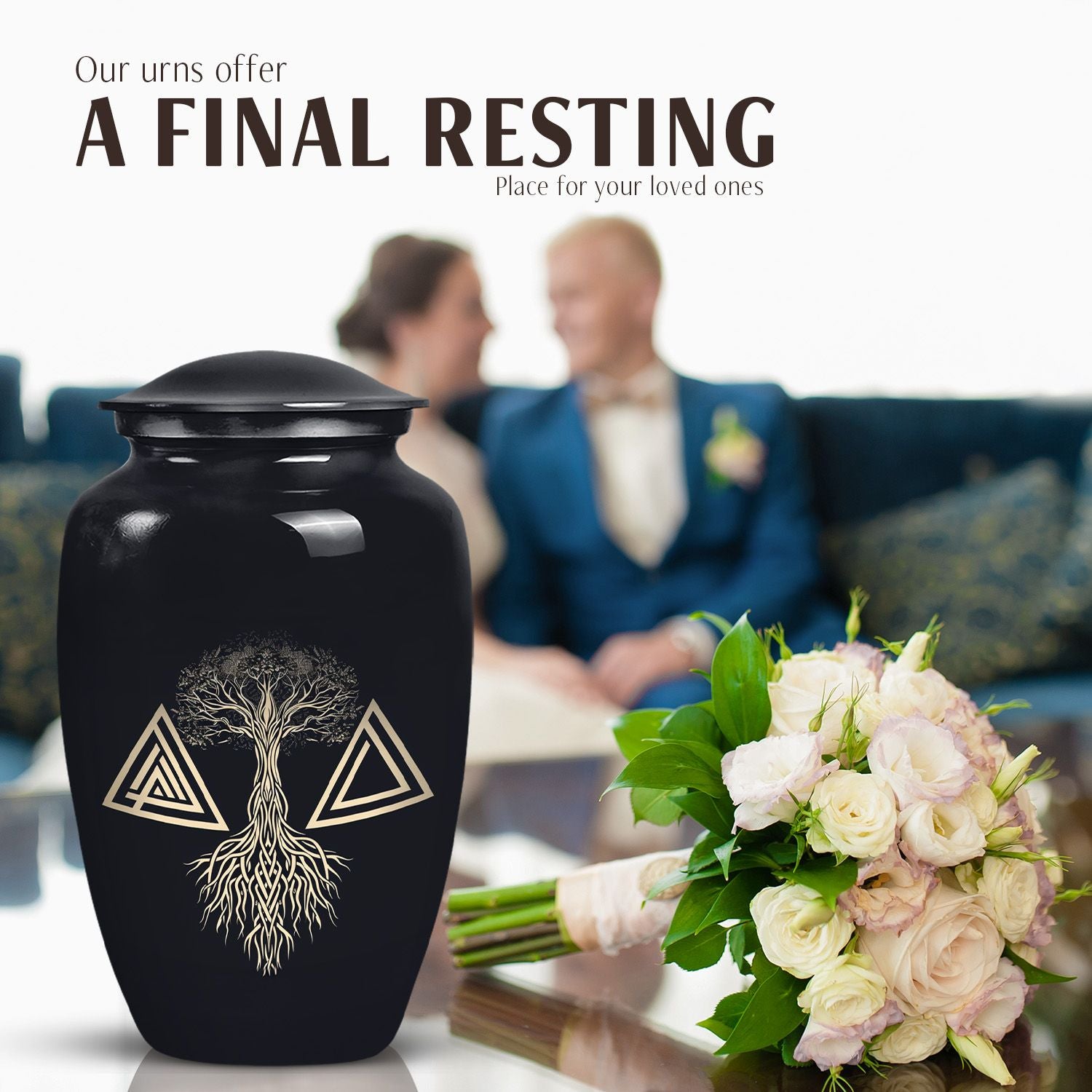 catholic funeral urn for adult human ashes