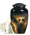 abstract-themed catholic urn for adult ashes