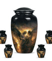 abstract-themed catholic urn for adult ashes