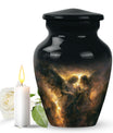 abstract-themed catholic urn for adult ashes