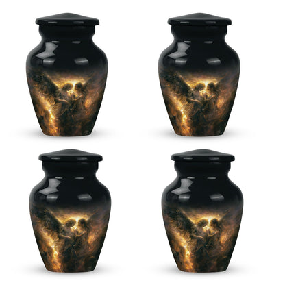 abstract-themed catholic urn for adult ashes