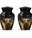 abstract-themed catholic urn for adult ashes