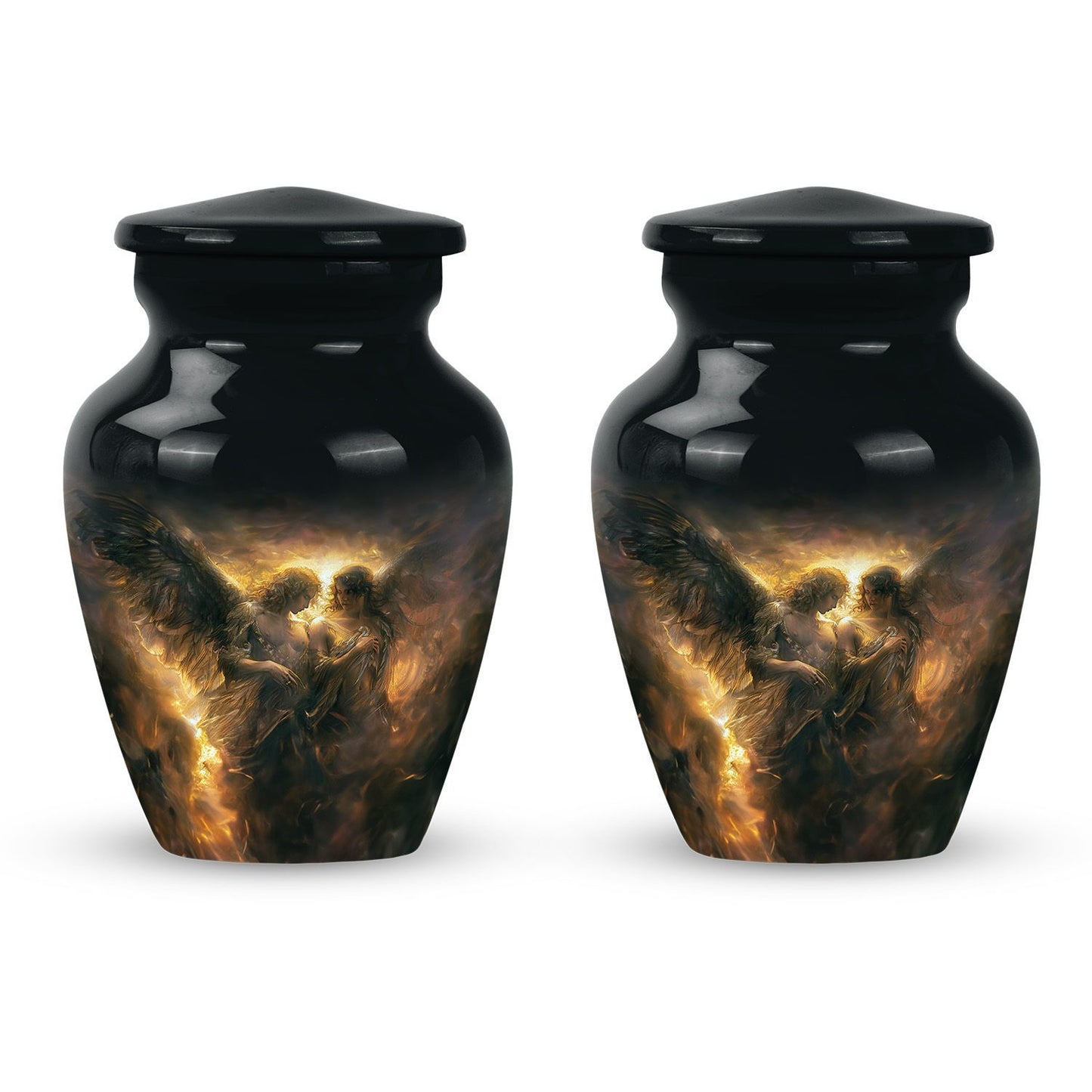 abstract-themed catholic urn for adult ashes