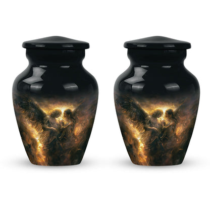 abstract-themed catholic urn for adult ashes