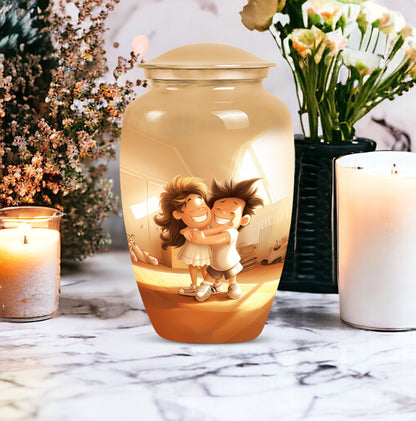 brother and sister urn for cremation ashes.