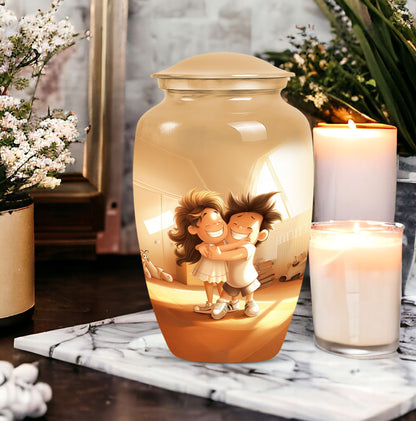 brother and sister urn for cremation ashes.