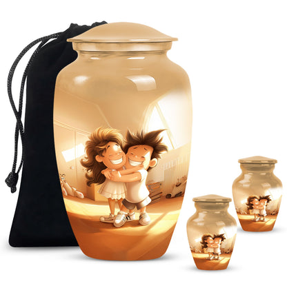 brother and sister urn for cremation ashes.