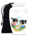 Classic 10-inch brother and sister memorial urn