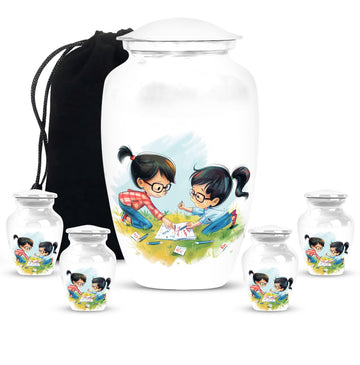 Large Urn with 4 Small Urn