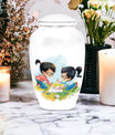 Classic 10-inch brother and sister memorial urn