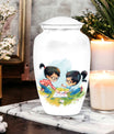 Classic 10-inch brother and sister memorial urn