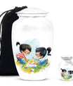 Classic 10-inch brother and sister memorial urn
