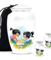 Classic 10-inch brother and sister memorial urn