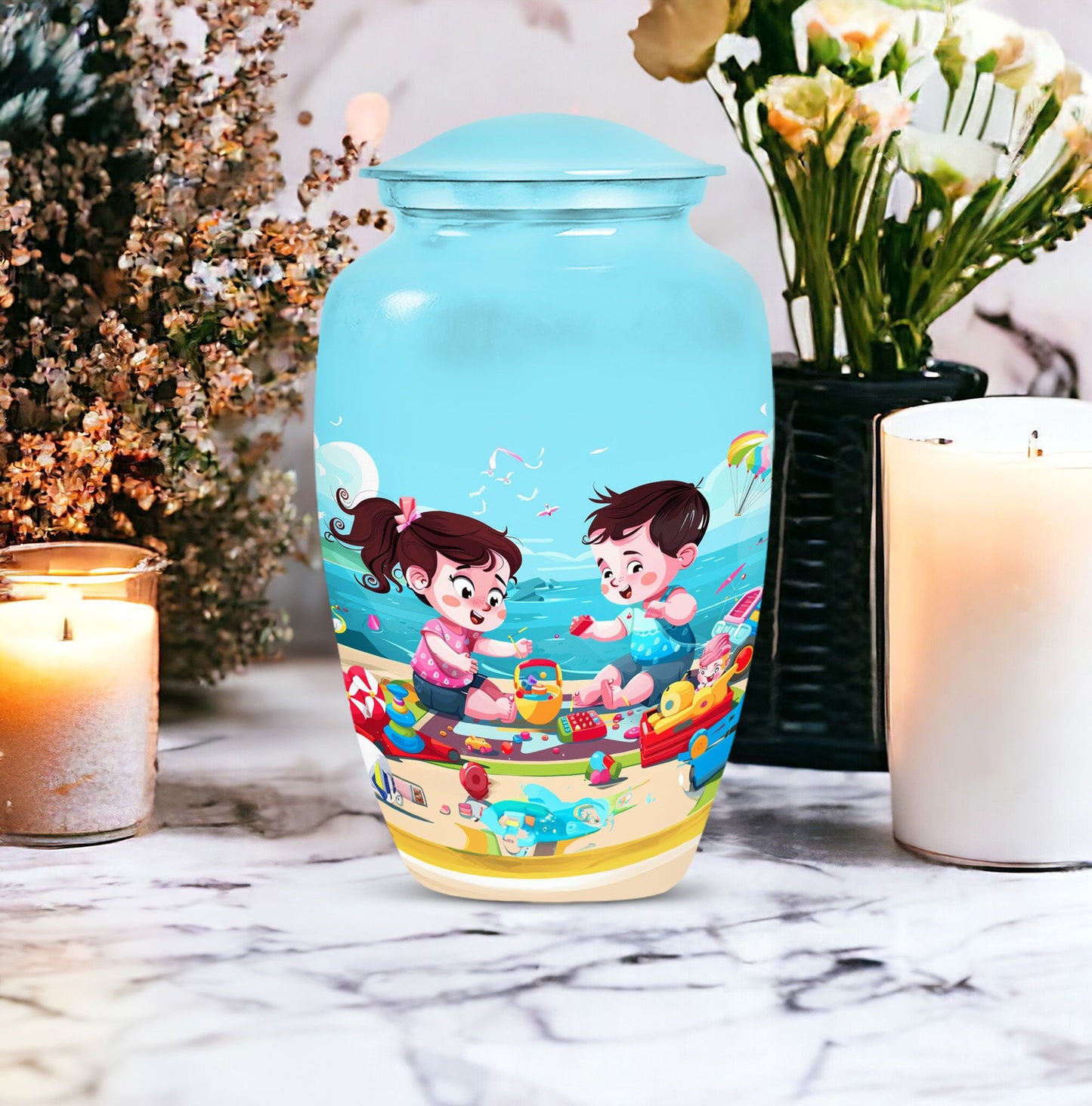 10 Inch Classic urn for brother and sister.