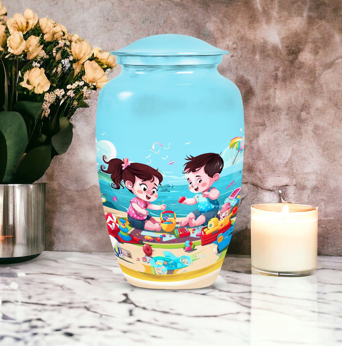 10 Inch Classic urn for brother and sister.