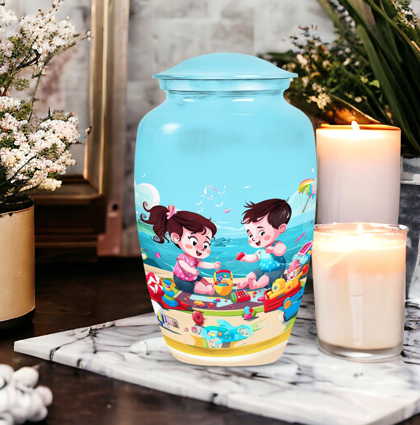 10 Inch Classic urn for brother and sister.