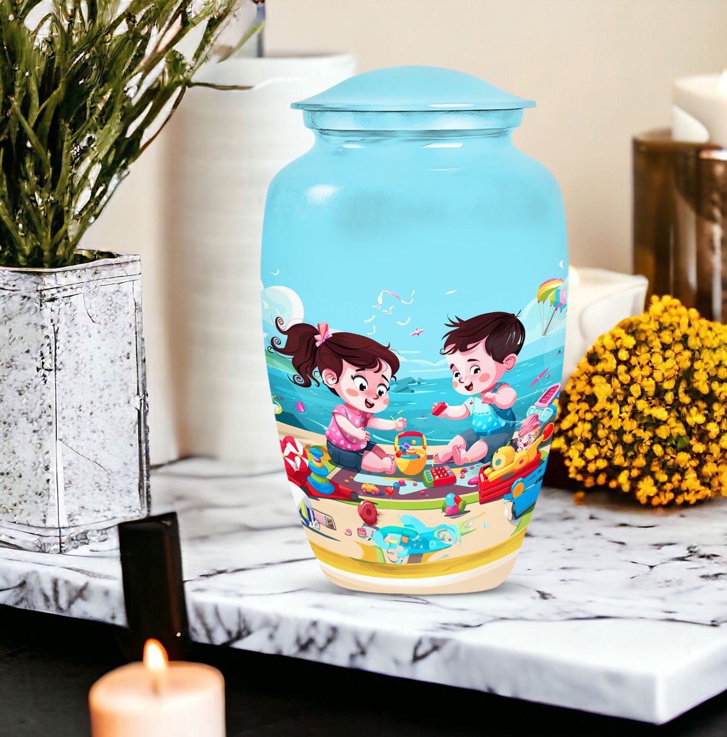 10 Inch Classic urn for brother and sister.