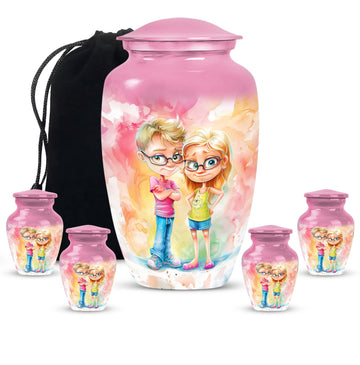 Large Urn with 4 Small Urn