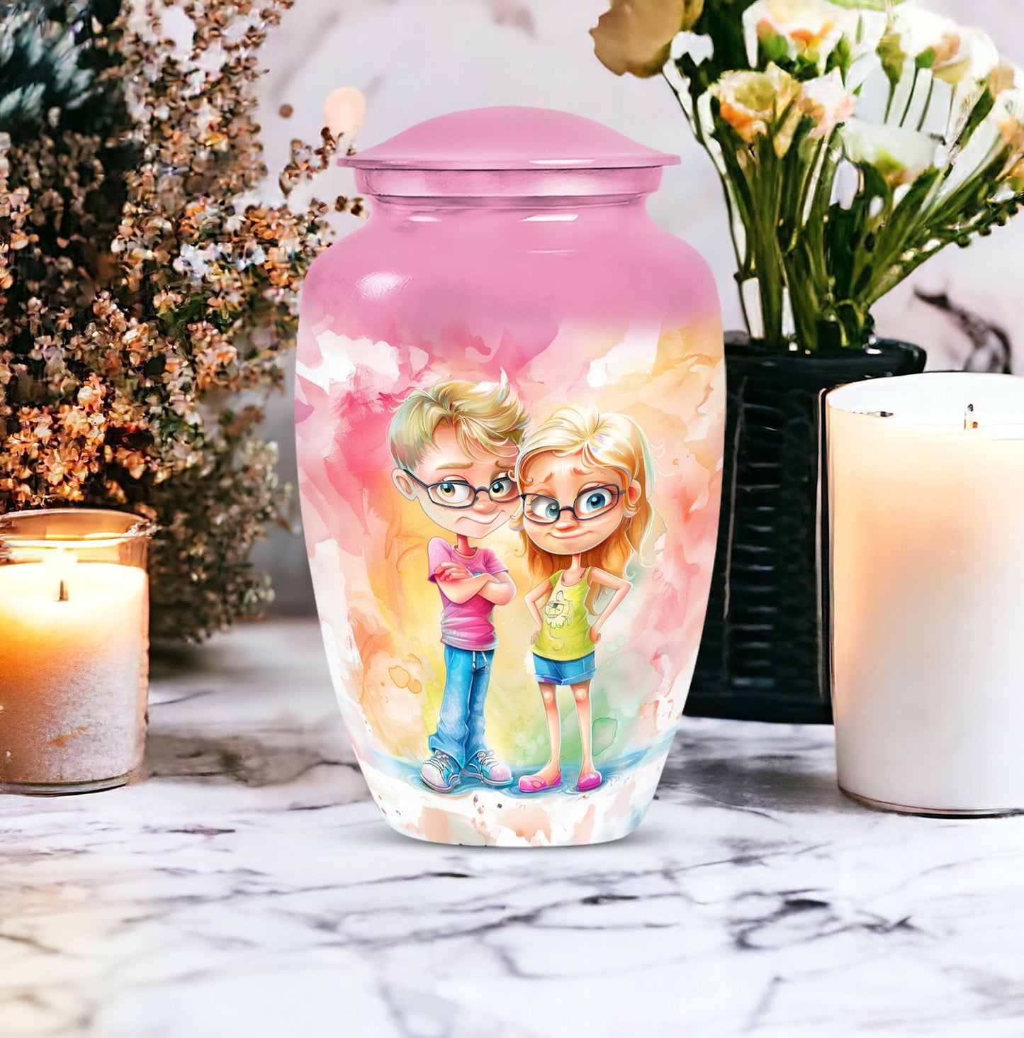 brother and sister memorial urn for adult ashes