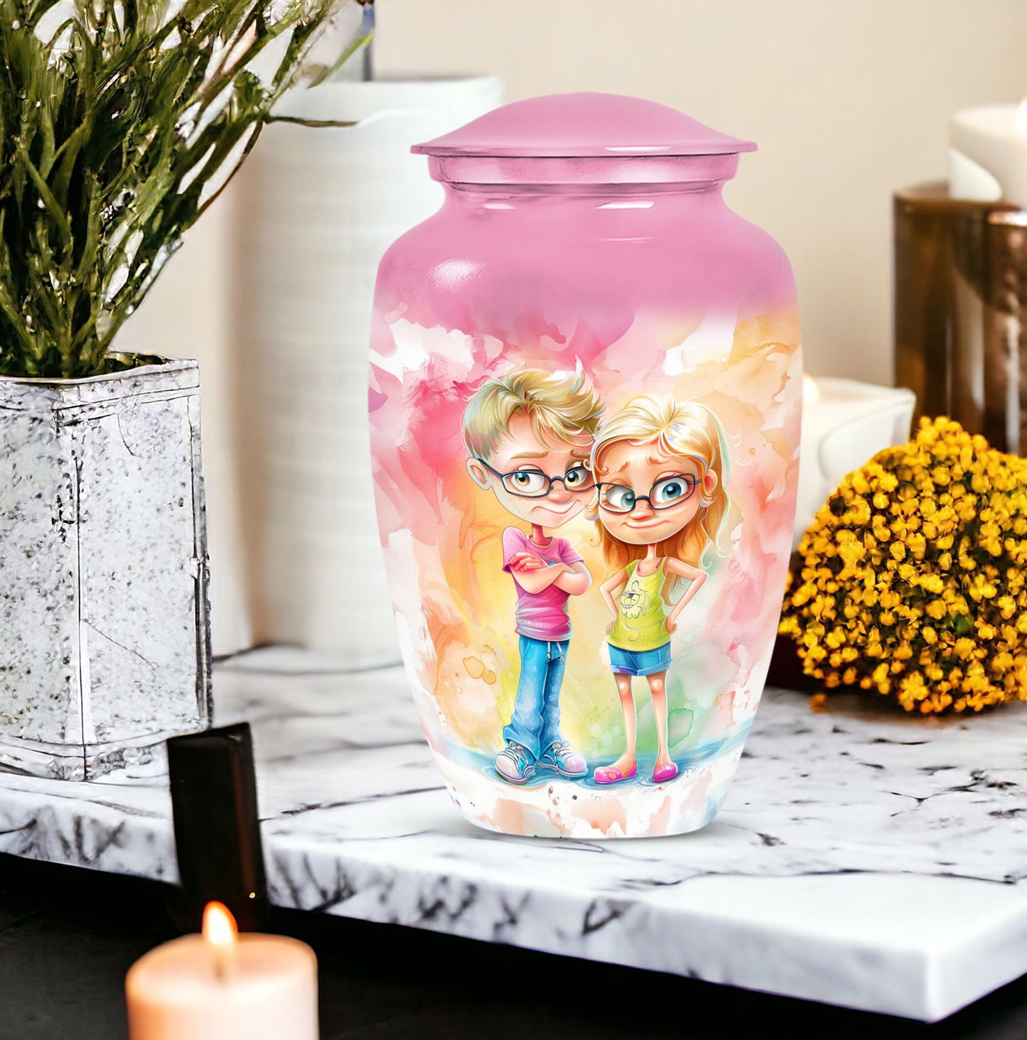 brother and sister memorial urn for adult ashes