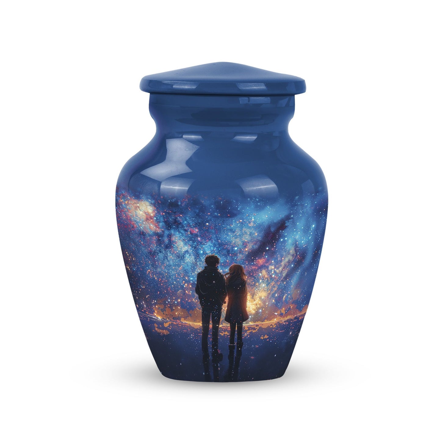 10-inch classic aluminium urn for brother.