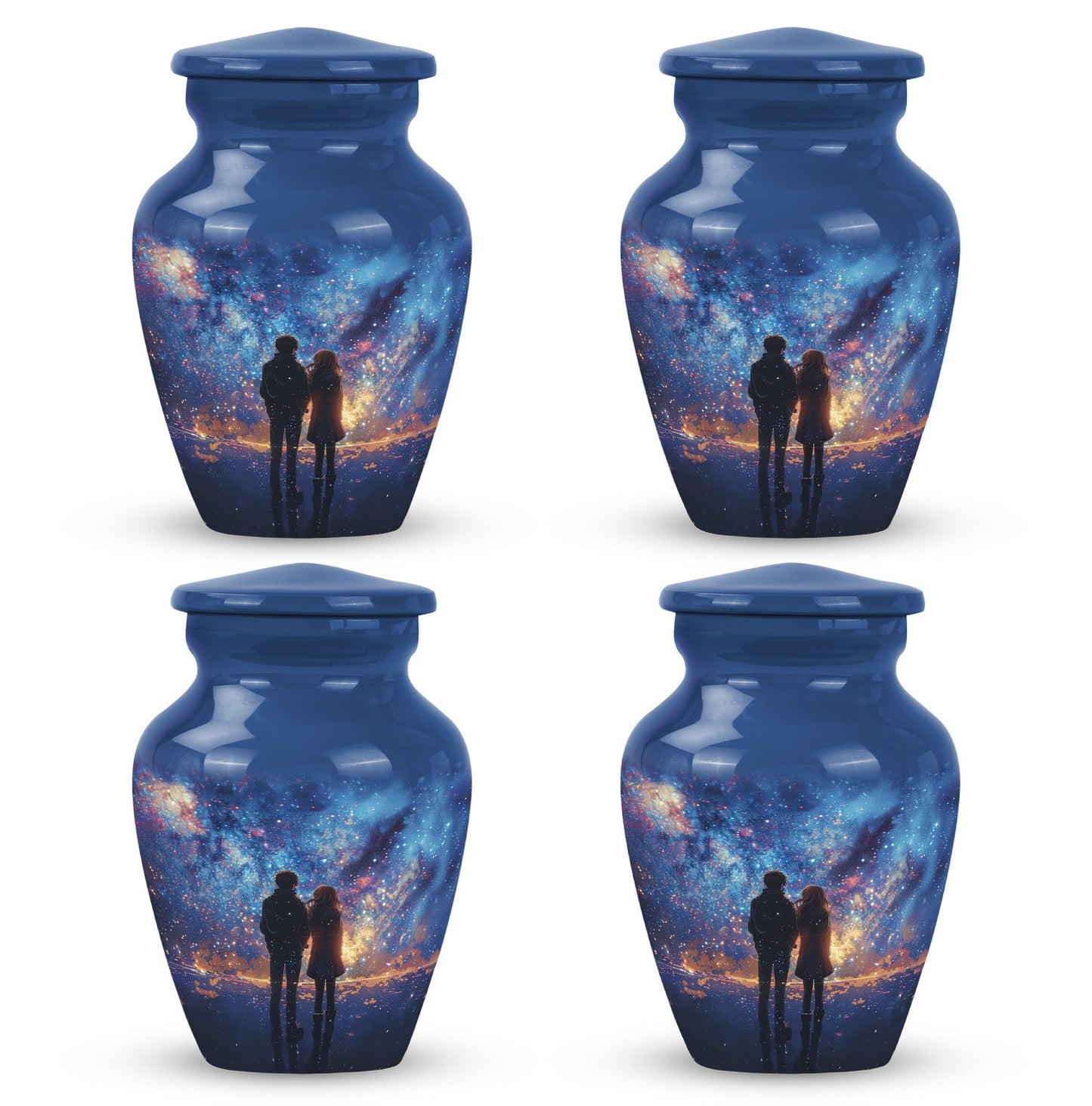 10-inch classic aluminium urn for brother.