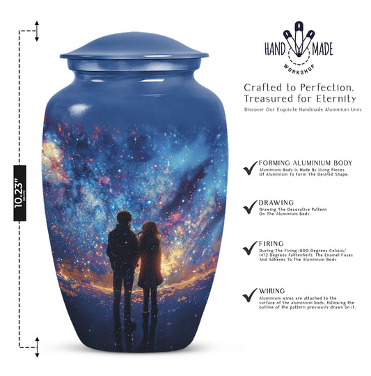 10-inch classic aluminium urn for brother.