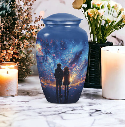 10-inch classic aluminium urn for brother.