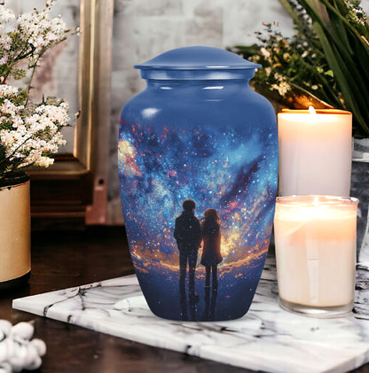 10-inch classic aluminium urn for brother.