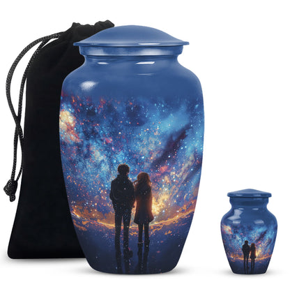 10-inch classic aluminium urn for brother.