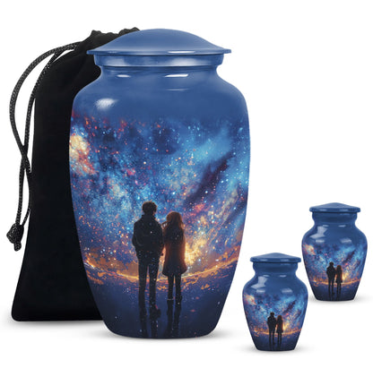 10-inch classic aluminium urn for brother.