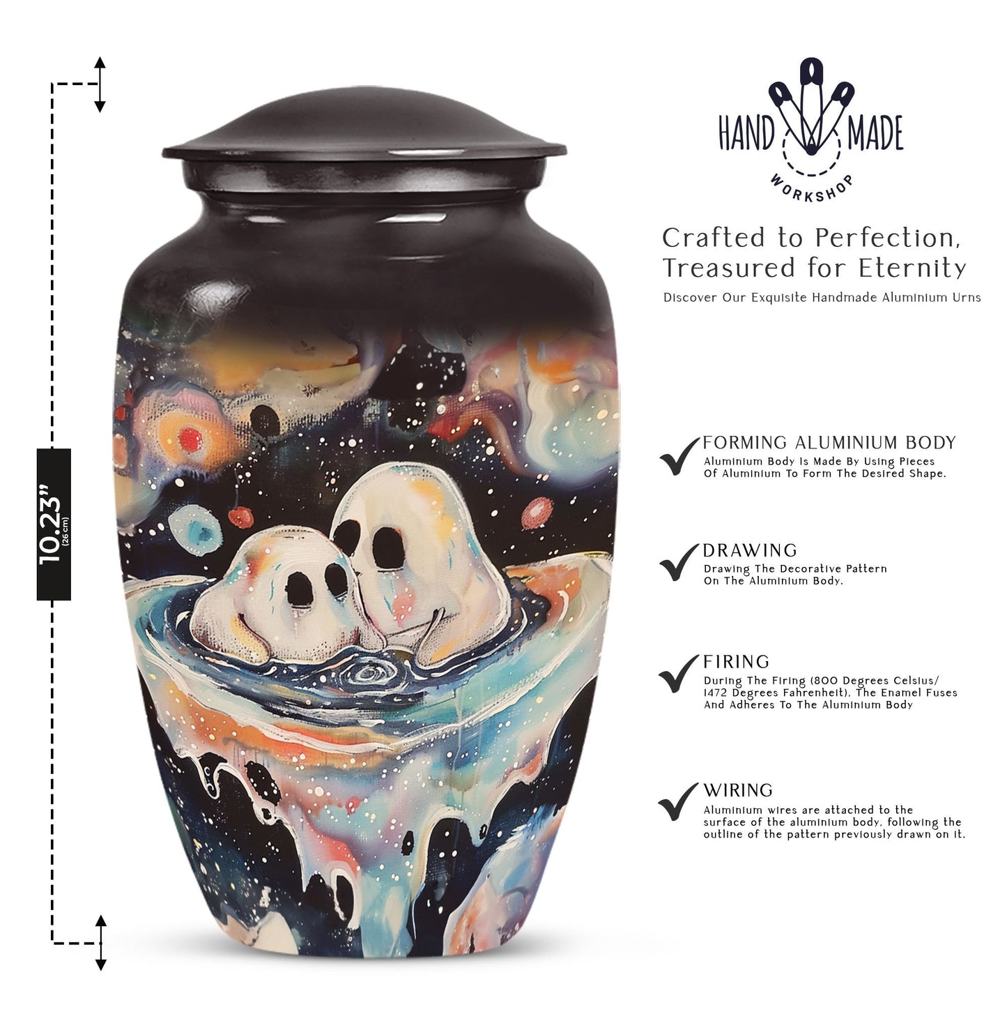 10-inch Classic Aluminium Brother and Sister Urn