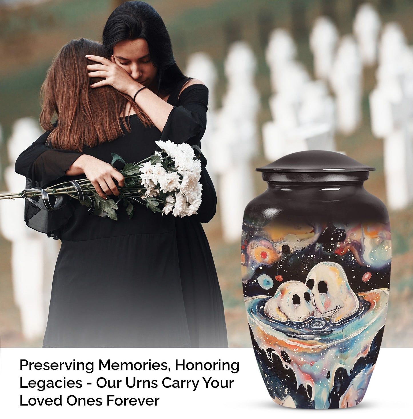 10-inch Classic Aluminium Brother and Sister Urn
