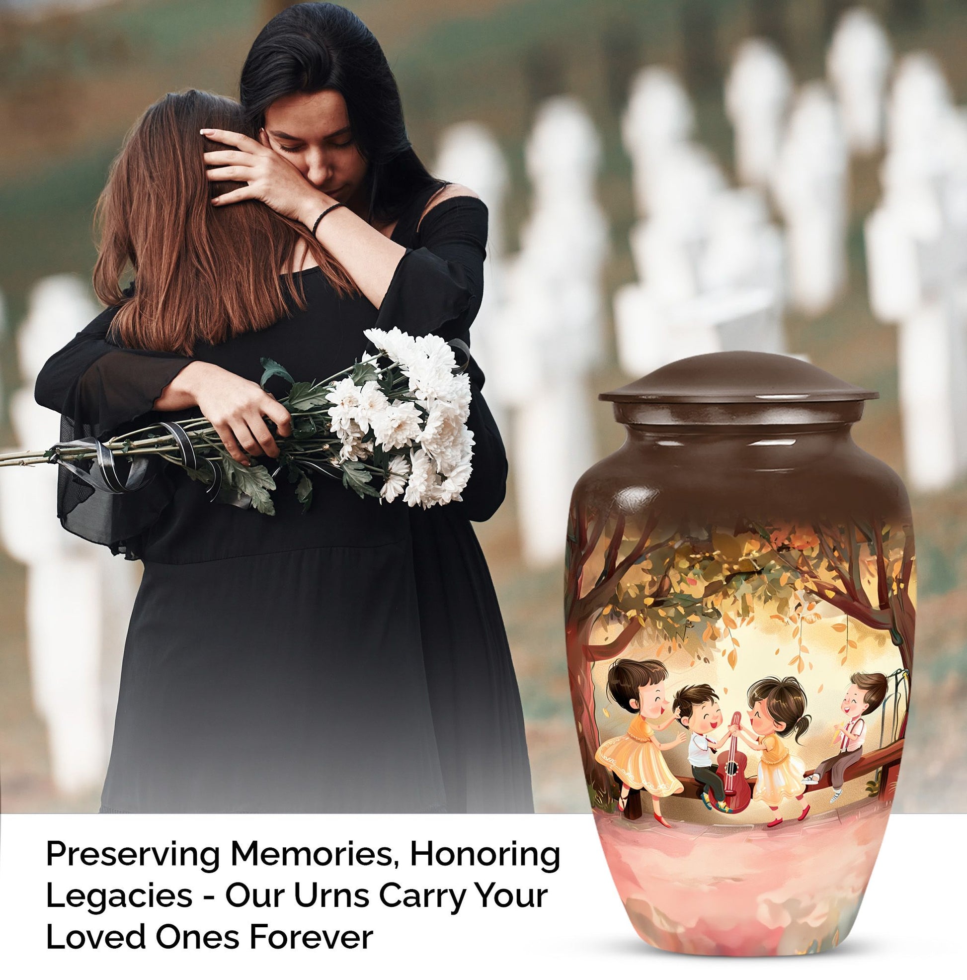 brother and sister memorial urn