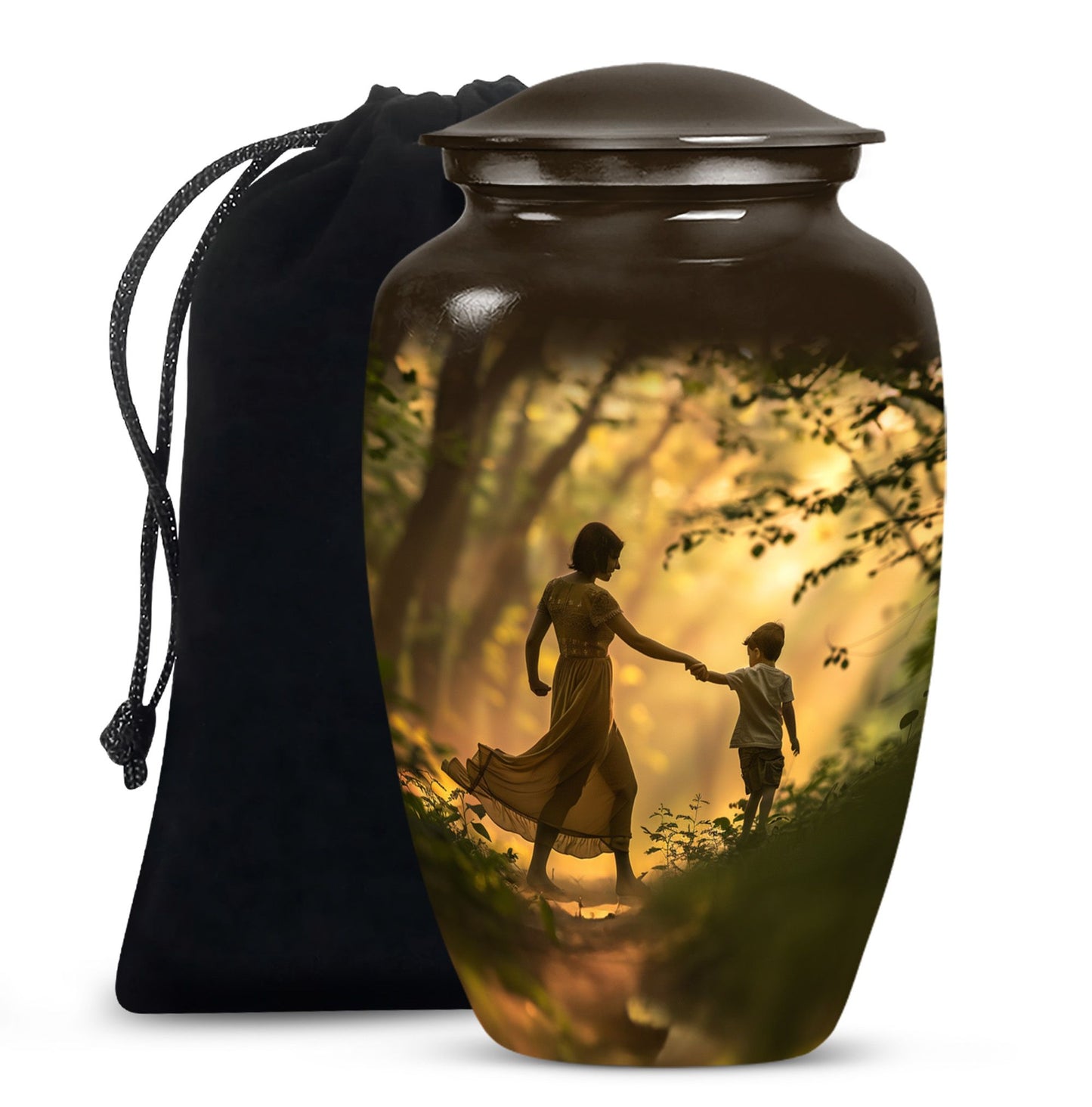 abstract urn for brother, sister and dad