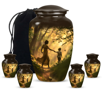 abstract urn for brother, sister and dad