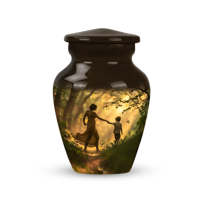 abstract urn for brother, sister and dad
