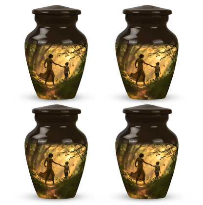 abstract urn for brother, sister and dad