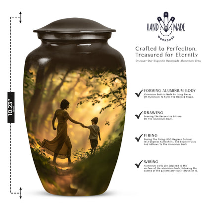 abstract urn for brother, sister and dad