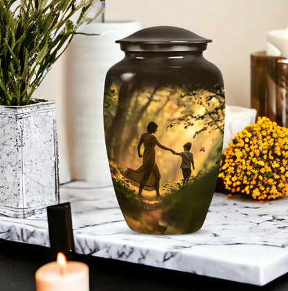abstract urn for brother, sister and dad