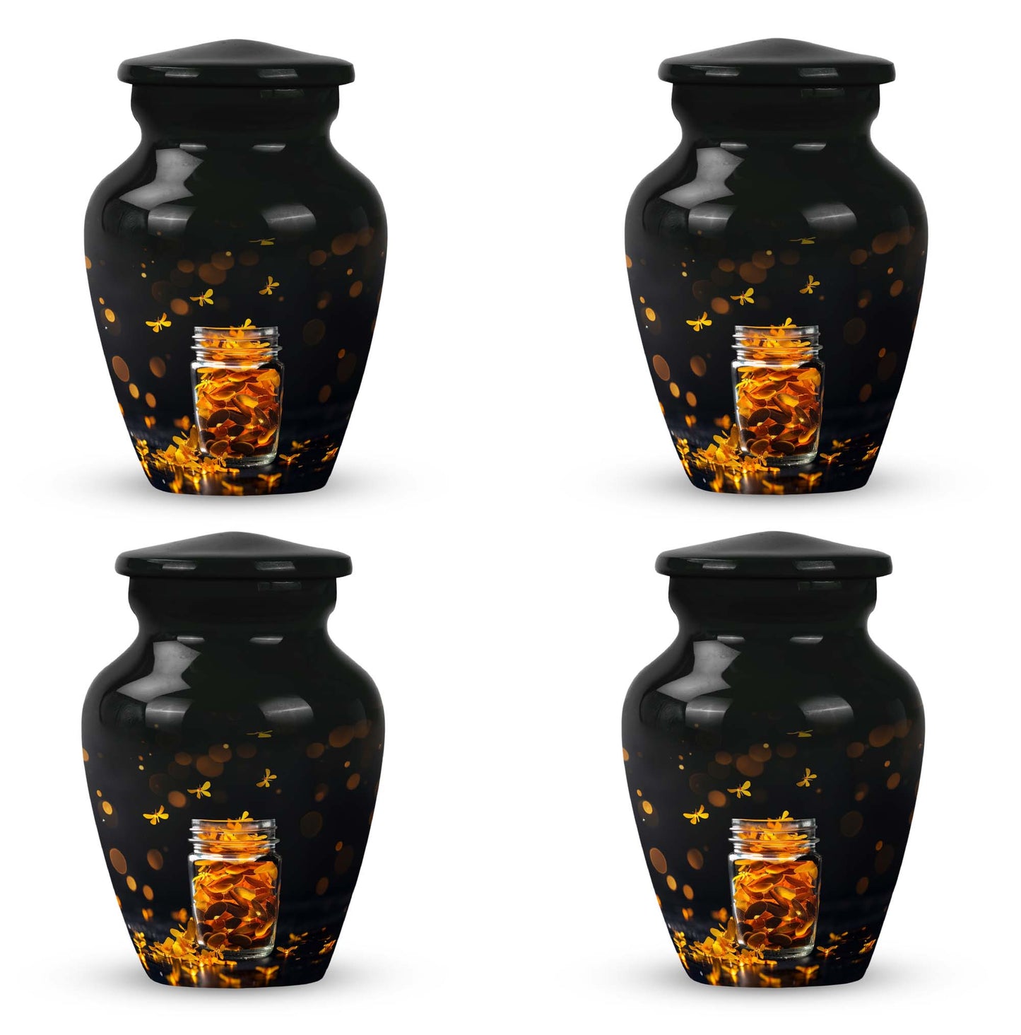 10-inch Honey pot Urn depiction, abstract 