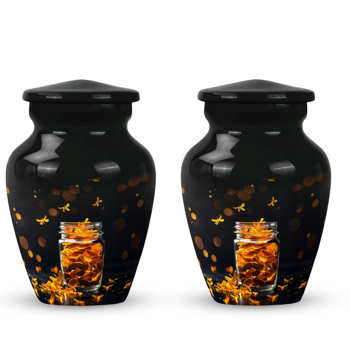 10-inch Honey pot Urn depiction, abstract 