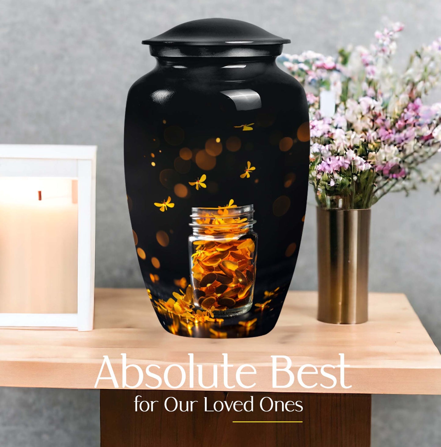 10-inch Honey pot Urn depiction, abstract 