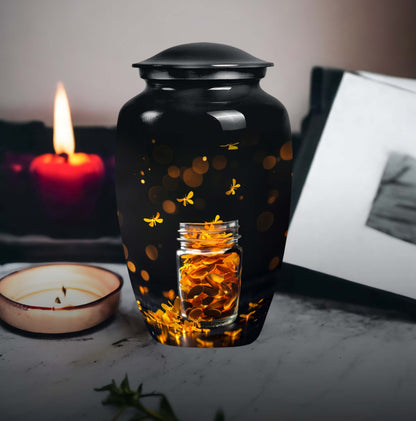 10-inch Honey pot Urn depiction, abstract 